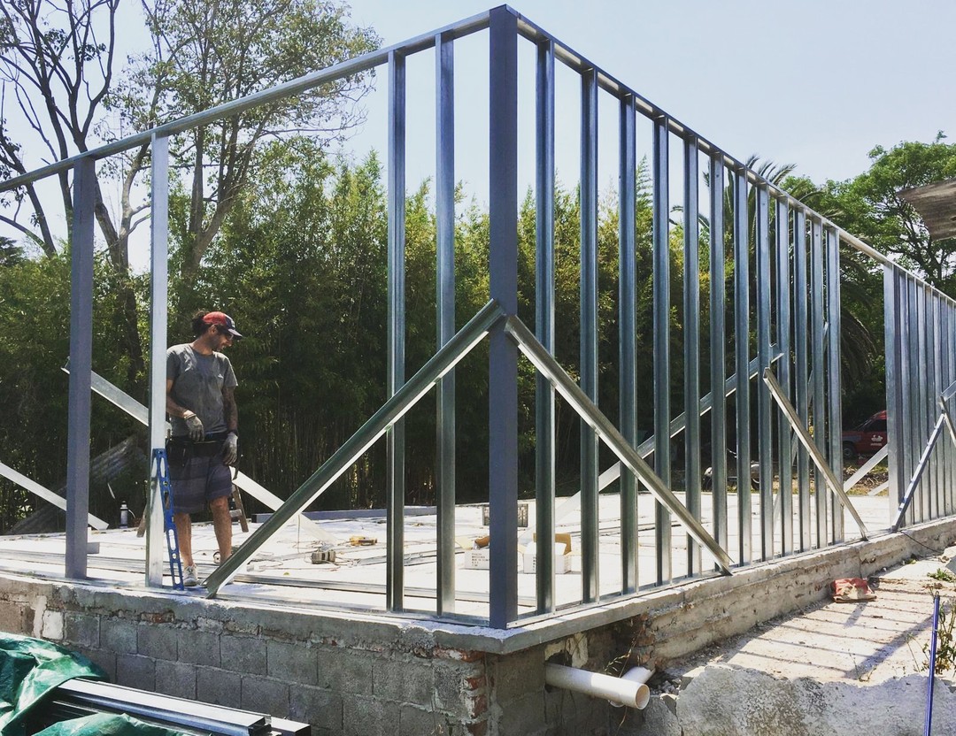 Estructura de steel framing exterior - Montevideo